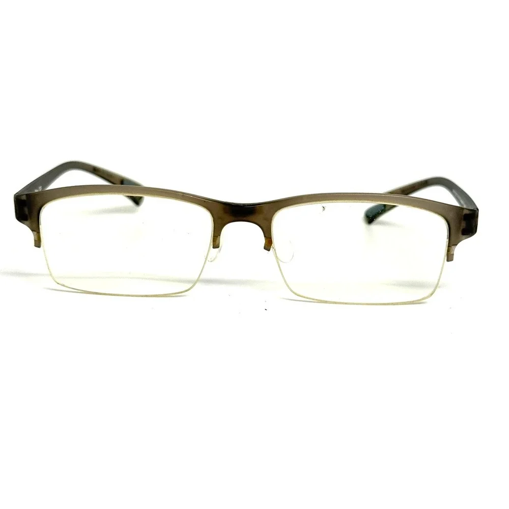 Bellagio #679 Eyeglasses Taupe Brown Semi-Rimless Rectangular Frames 52-17-145